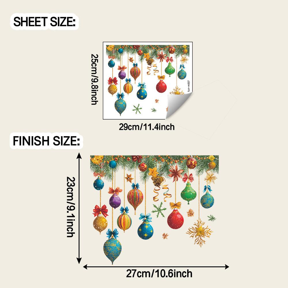 Рождественские подвесные шары, Наклейки для украшения и благоустройства ванной и туалета
