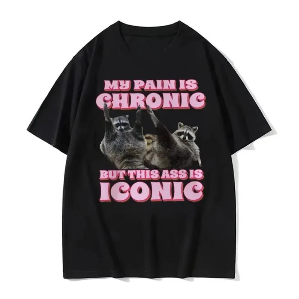 2026 Summer Fashion Short Sleeve Casual T Shirt Funny Cartoon Raccoon Tshirt Camisas Hombre Female Casual Top Tee Unisex Tshirt