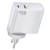 65-ваттное зарядное устройство GaN PD, с двумя портами (USB-А и USB-С), Многоконтактный (Австралия/Великобритания/США/ЕС) для планшетов и компьютеров