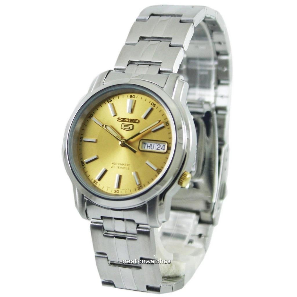 Seiko 5 автоматических 21 камень SNKL81 SNKL81K1 SNKL81K Мужские часы