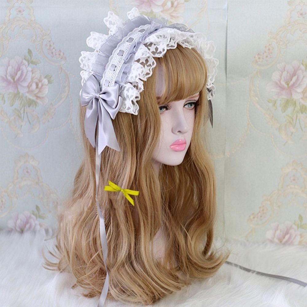 Заколки для волос с вышивкой, кружевные ленты, заколки для волос, повязка на голову с заколками, повязка на голову в стиле Лолиты с рюшами