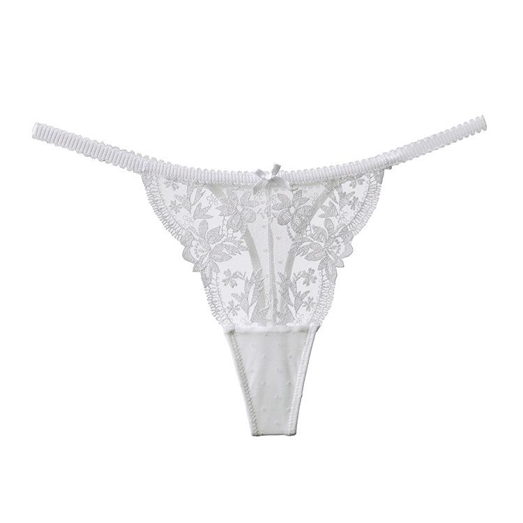 Кружевные трусы с вышивкой, сексуальные стринги, эластичные, с низкой талией, сексуальные перспективные футболки, женские трусы, сексуальные трусики