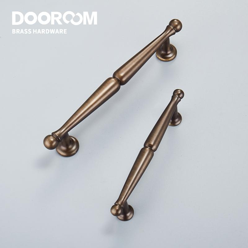 Dooroom Латунные мебельные ручки Гардероб Комод Шкаф Шкафчик Ручка для ящика Черная Бронза Золото Американская Пастораль Европейская Ручка