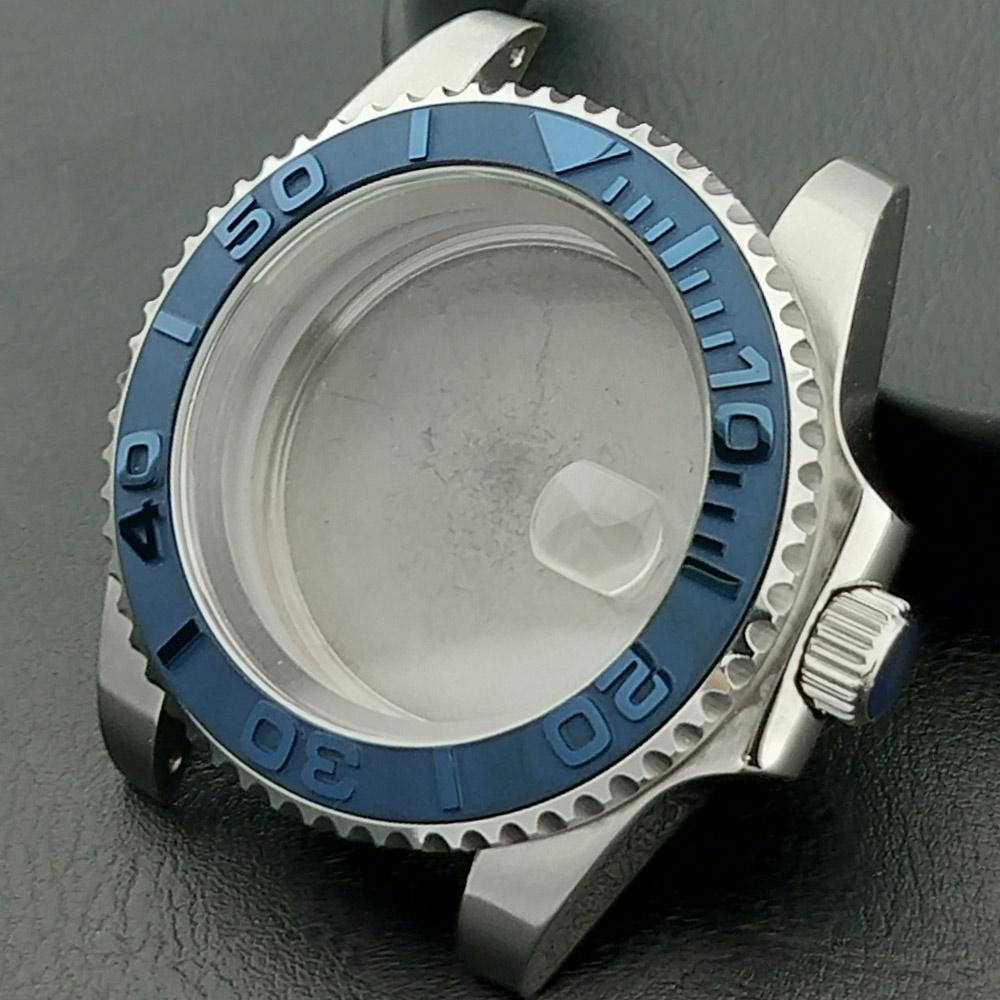 40mm Mechanical Watch Case for NH Series 35 36 38 Movement Yacht Design Style with Sapphire Crystal Watch Box Parts 7