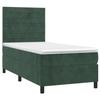 3143064 vidaXL Divan-lit Avec Matelas Vert Foncé 90x200 Cm