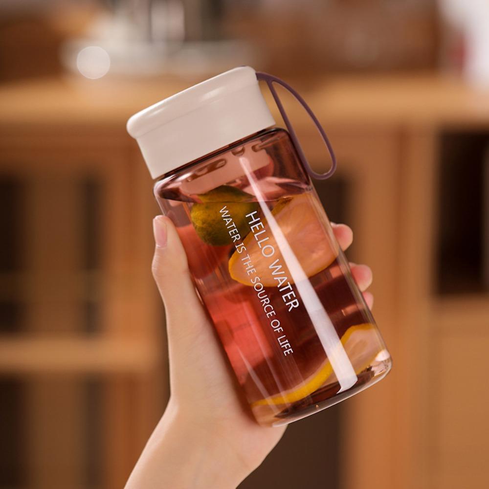with Tea Strainer Sports Water Cup Transparent Carrying Rope Water Bottle Portable Water Cup