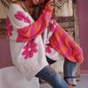 2024 Ethnic Style Floral Jacquard Cardigan Sweater