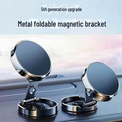 Вращающийся на 360° металлический магнитный держатель для телефона на рулевое колесо автомобиля
