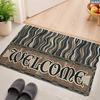 Modern Minimalist Flower Design Washable Rug Non Slip Door Mat For Front Door Porch And Hallway Use