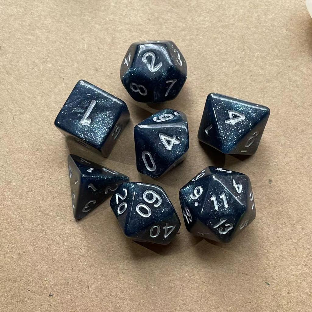 7pcs/lot Polyhedral Dice Set Double-Colors Dice D4 D6 D8 D10 D% D12 D20 for DND RPG Table Games