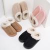 Fashion Litfun Fashion Winter Women Slippers Platform Women Fluffy Slippers House Cotton Women Shoes Couple Thick Sole Plush Slippers