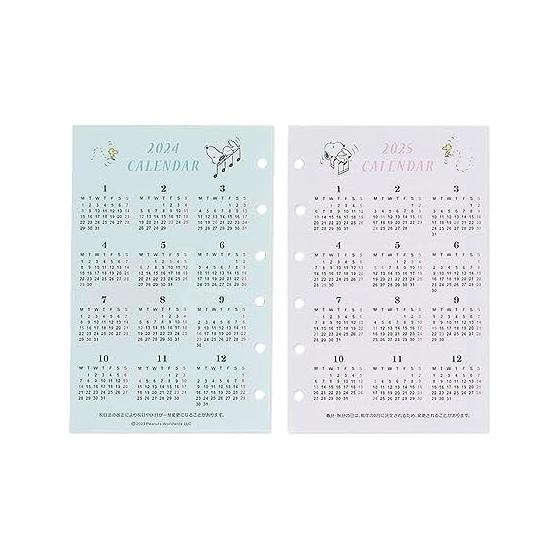 2024 Edition Sanrio Snoopy Набор сменных листов для системного блокнота 704385