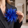 25cm Artificial Feather Lapel Pin Colorful Exaggerated Feather Brooch  Daily Wear