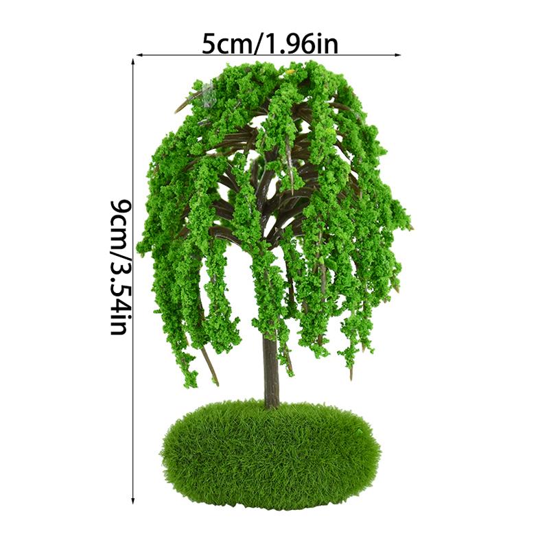 1PCS Mini Tree Model Fairy Garden Dollhouse Decorations Miniatures Micro Landscape Resin Crafts Figurine Home Garden Accessories