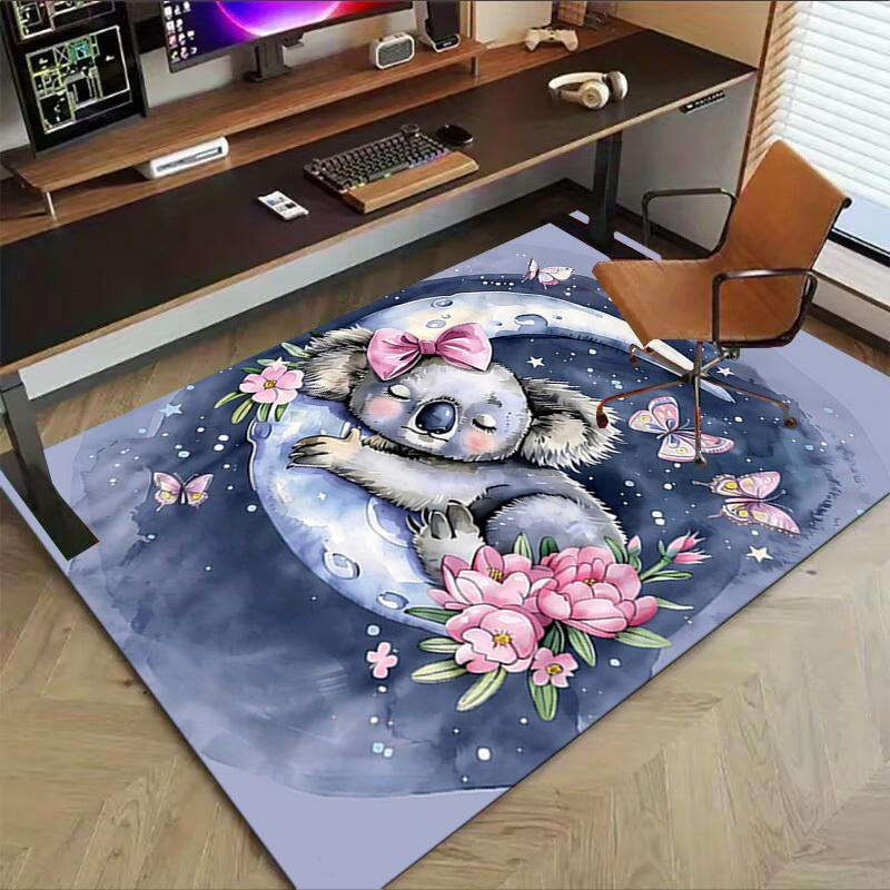 1PC Koala Non-Slip Floor Carpet Compatible for Office&Living Room&Bedroom&Dining room - Soft & Pattern, Vibrant Colors-H0415