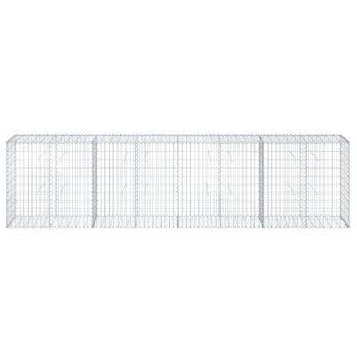 Gabion with Lid 400 X 50 X 100 Cm Galvanized Iron