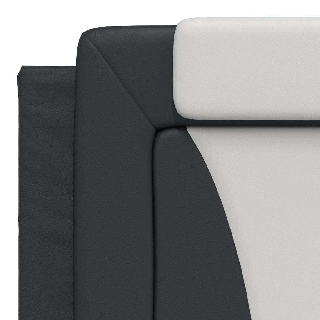 Headboard Cushion Viana Black and White 180 cm Faux Leather