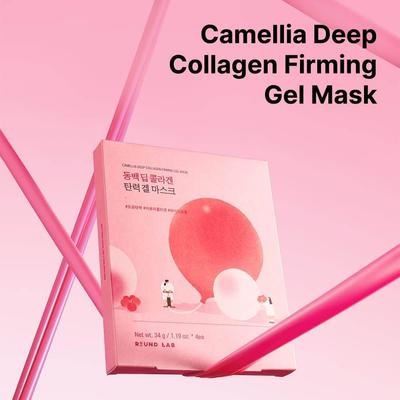 Camellia Deep Collagen Firming Gel Mask 34 г x 4 шт., Антивозрастная, Корейская косметика, Kbeauty, образец
