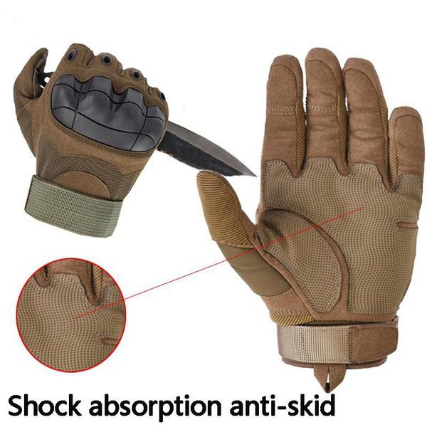Military Hard Knuckle Tactical Gloves Motorcycle Gloves Motorbike ATV Riding Army Combat Full Finger Gloves for Men Airsoft