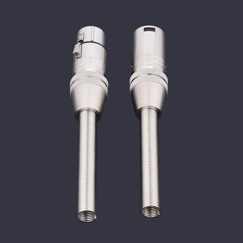 Новый 1/2 шт. 3-контактный XLR разъем папа-мама с длинной пружиной для микрофонной вилки