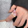 Мультяшные Лягушки Эмалевые Капельные Кольца Модные Штабелируемые Украшения Минималистичный Стиль Прочный Сплав для Молодежи