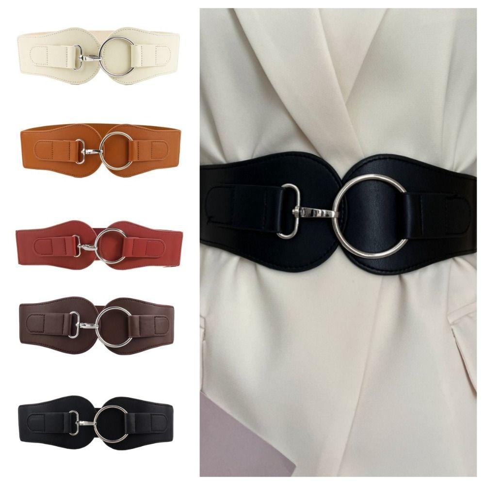 Leather Corset Belt Elastic Wide Waist Corset Elegant Lace Cummerbunds  Girl