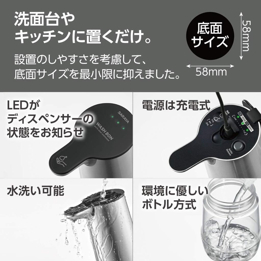 Saraya Washbon Жидкое мыло для рук Автоматический дозатор мыла Белый корпус Мыло для тела 1 шт. (х 1)