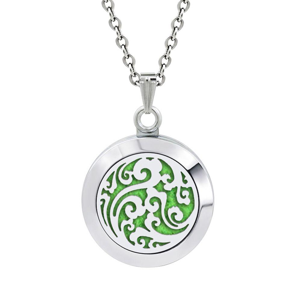 Кулон из нержавеющей стали для ароматерапии, подвески с ароматом, диффузор эфирного масла, ожерелье, ароматный медальон