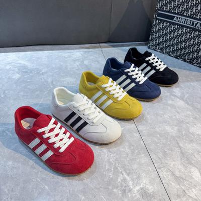 Мягкая кожа ретро немецкие тренировочные туфли женские весна 2025 новые на плоской подошве кроссовки Forrest Gump спортивная обувь на мягкой подошве повседневные одинарные туфли