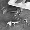 1/2Pcs Chopsticks Rest Rustproof Polished Surface Animal Shape Chopsticks Holder Spoon Tableware Rack Holder Tool