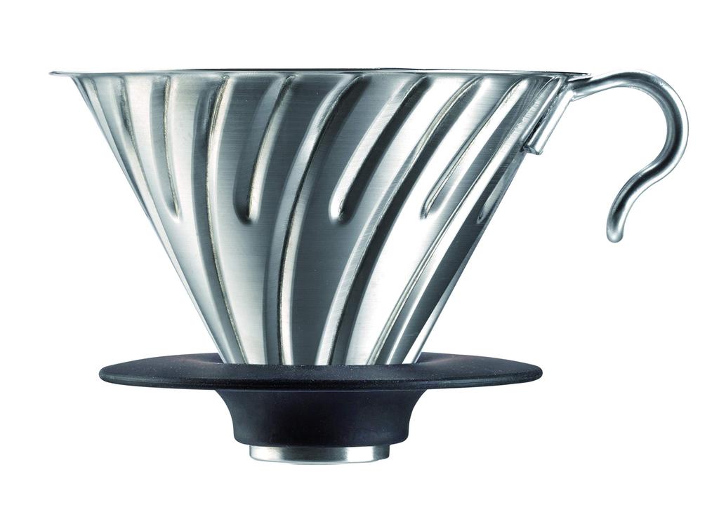 HARIO V60 Металлическая чашка для посудомоечной машины Сделано в Капельник, Безопасная, Серебристая, Вместимость 1-4, Япония, VDM-02HSV