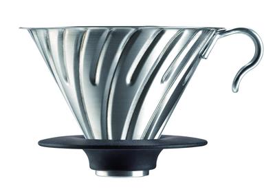 HARIO V60 Металлическая чашка для посудомоечной машины Сделано в Капельник, Безопасная, Серебристая, Вместимость 1-4, Япония, VDM-02HSV
