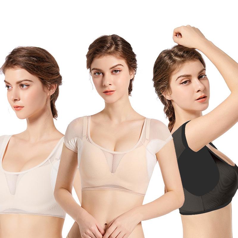 Ultra-Thin Breathable Armpit Sweat Pads Washable T-Shirt Shaped Discreet Underarm Pads for Business Trips 1Pc