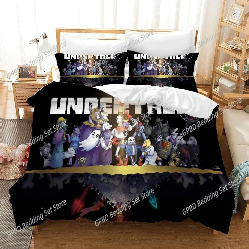 3D Печать Игры Undertale Фриск Санс Папирус Комплект Постельного Белья Спальня Мягкие Современные Покрывала Удобный Пододеяльник Одеяло Наволочка