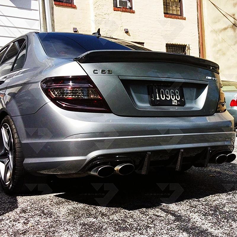 Для 2007-2014 Mercedes-Benz C-Class W204 C180 C200 C260 C300 C63 4 двери купе карбоновый задний багажник крышка автомобиля спойлер крылья
