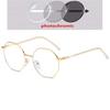 1.56 Refractive index Anti Blue Light Polygon Prescription Eyeglasses Stainless Steel Finished Myopia Glasses -0.5 -1.0 To -6.0