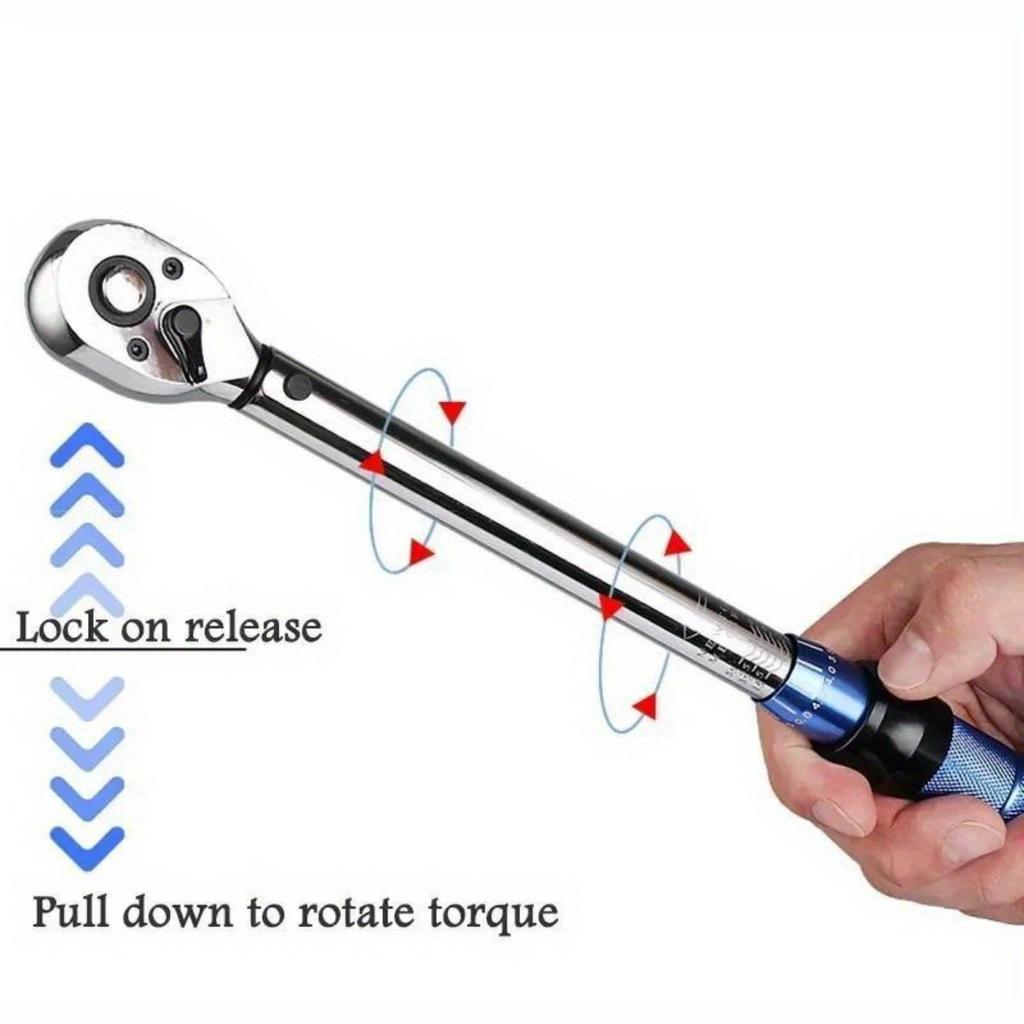 10-60N.m Torque Wrench 3/8 Inch Square Drive Torques Key ±3% High Precision Torque Wrench Professional Bicycle Automotive Tool
