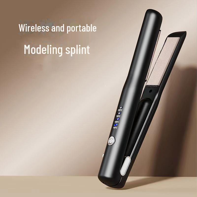 Беспроводной щипцы для завивки и выпрямитель для волос двойного назначения - USB-зарядка Mini для пушистых или прямых волос