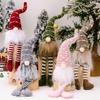 Christmas Gnomes Hanging Legged Dolls Decorations Stripes Knitted Hats Ornaments