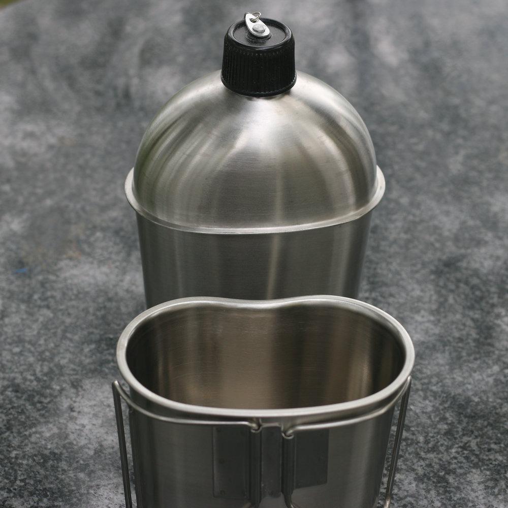 0.6L Camping Kettle Cups 304 Stainless Steel Outdoor Cookware Camping Portable Water Cup