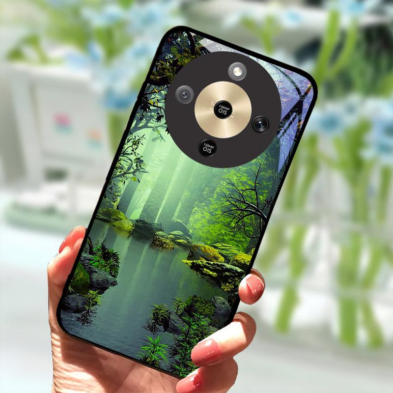 Для Honor X9d HonorX9d Чехол MTN-NX1 Роскошный Расписной Чехол Закаленное Стекло Корпус Телефона Для Honor X 9 D Fundas Coque Защита Камеры