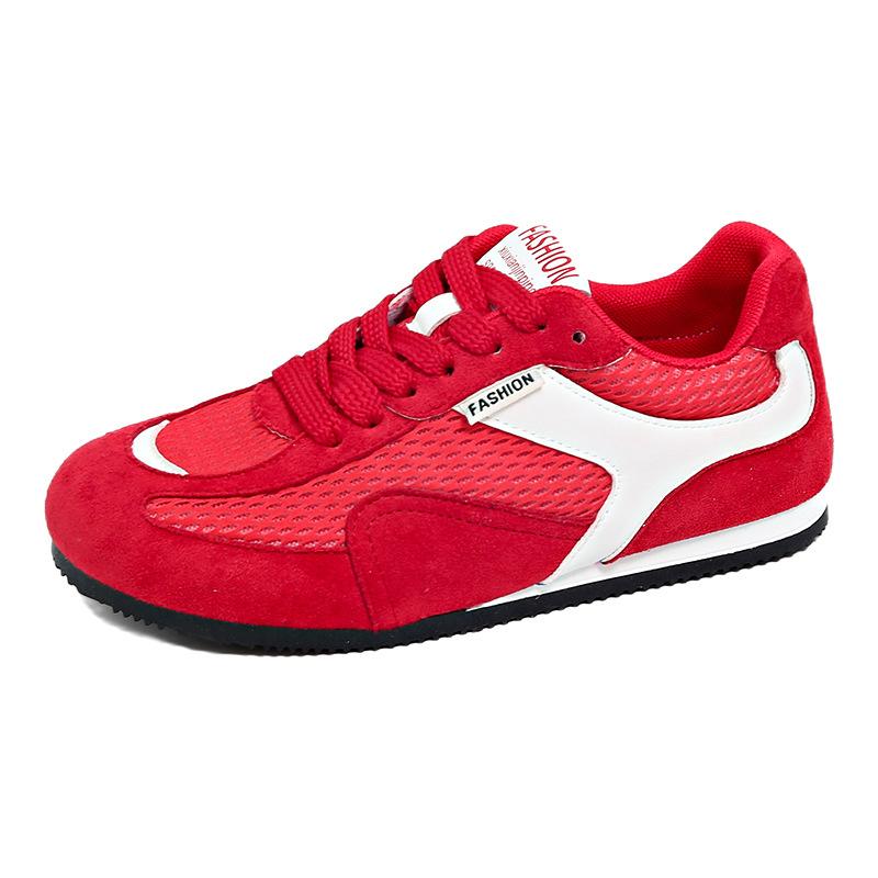 Корейская версия популярных сетчатых дышащих спортивных и повседневных кроссовок женские осень 2025 новая нишевая модель на шнуровке на плоской подошве немецкие тренировочные кроссовки