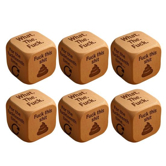 Кубики для снятия стресса в офисе Смешные кубики для работы за столом Деревянные подарки-приколы ручной работы для коллег Юмор на рабочем месте Подарки на Тайного Санту