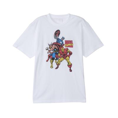 Маленькая планета Marvel 50 Design America размер L белая футболка 6/Железный человек/Тор/Капитан