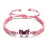 Butterfly Decor Braided Bracelet Retro Bohemian Style Jewelry Exquisite Gift