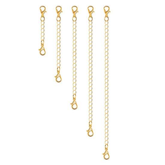 5 шт. удлинительная цепочка, невыцветающая двойная застежка-карабин, ювелирные изделия своими руками, металлическое ожерелье, удлинитель звеньев цепи, товары для дома