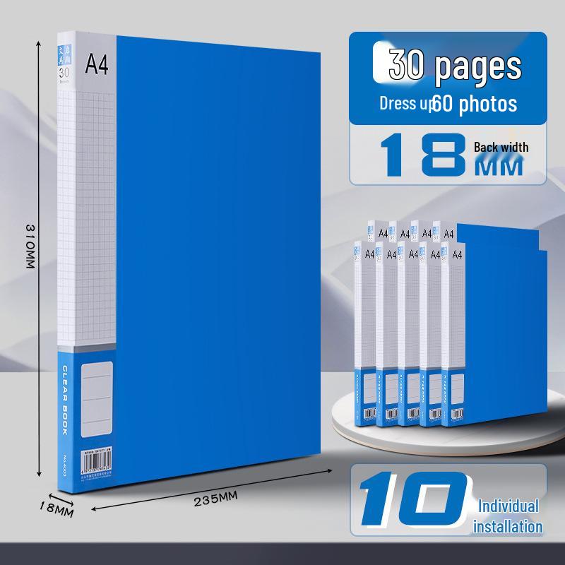 A4 Transparent Multi-layer Document Binder for Office and Study Supplies