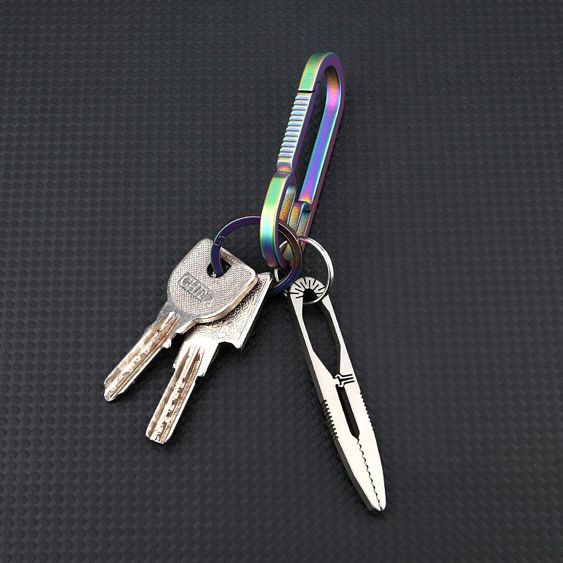 Зажим для пинцета из титанового сплава Мини-титановый пинцет Маленький зажим из титанового сплава Портативный пинцет Щипцы Edc Открытый карманный инструмент