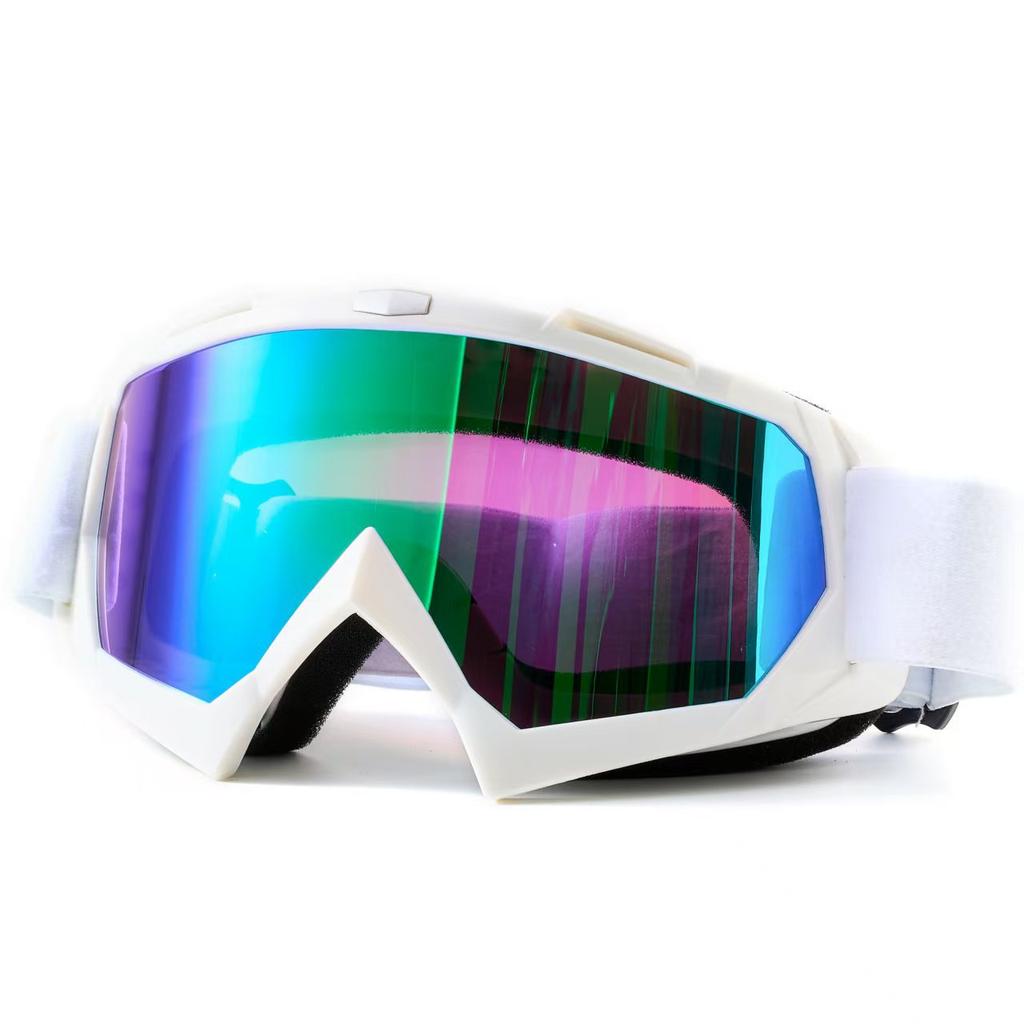 Winter ski goggles for men and women, suitable for those with prescription glasses, large frame with straps, windproof outdoor goggles for cycling