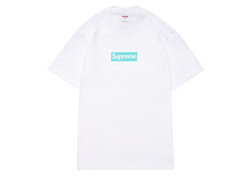 Supreme Тиффани и Ко. Футболка с логотипом-коробкой Белая